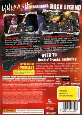 Guitar Hero 3 Legends of Rock (USA) box cover back